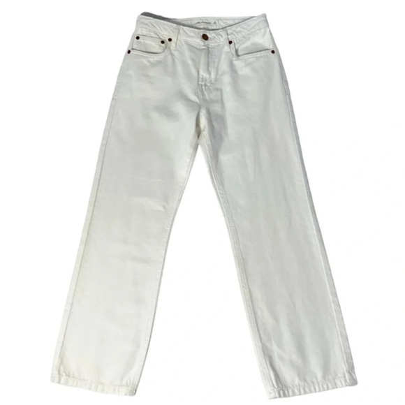 Avec Les Filles Denim - Avec Les Filles White Cotton Twill Retro Jeans 30